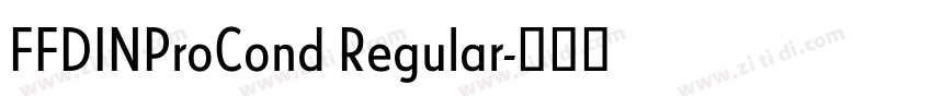 FFDINProCond Regular字体转换